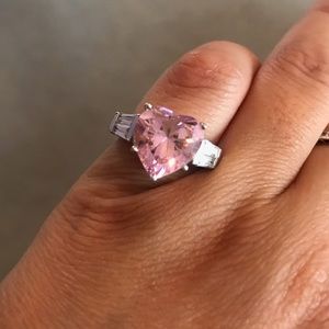Pink heart ring